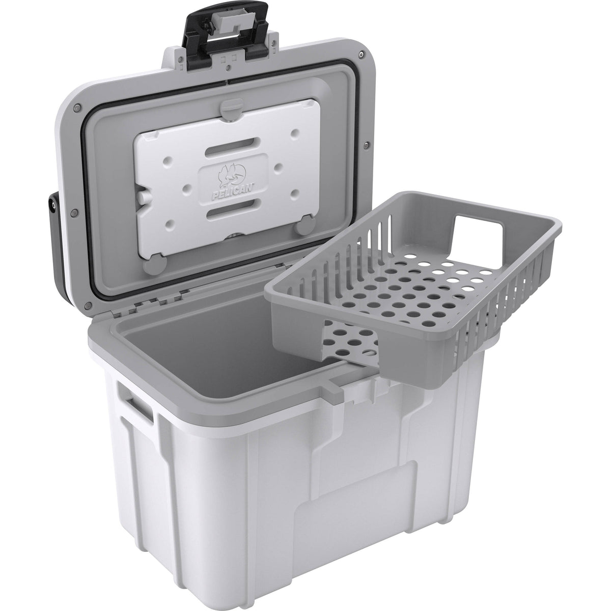 Estuche Rígido Pelican 8QT Personal Cooler (Blanco / Gris) - detalle