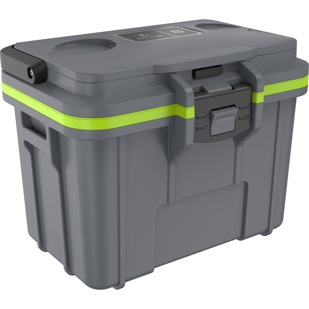Estuche Rígido Pelican 8QT Personal Cooler (Dark Gris / Verde) - contenido de la caja