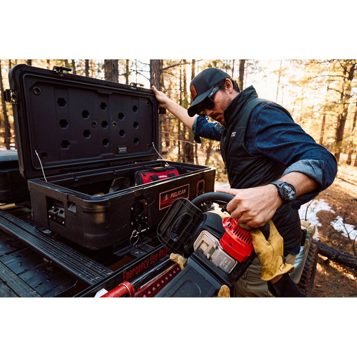 Estuche Rígido Pelican BX90R Cargo - en uso