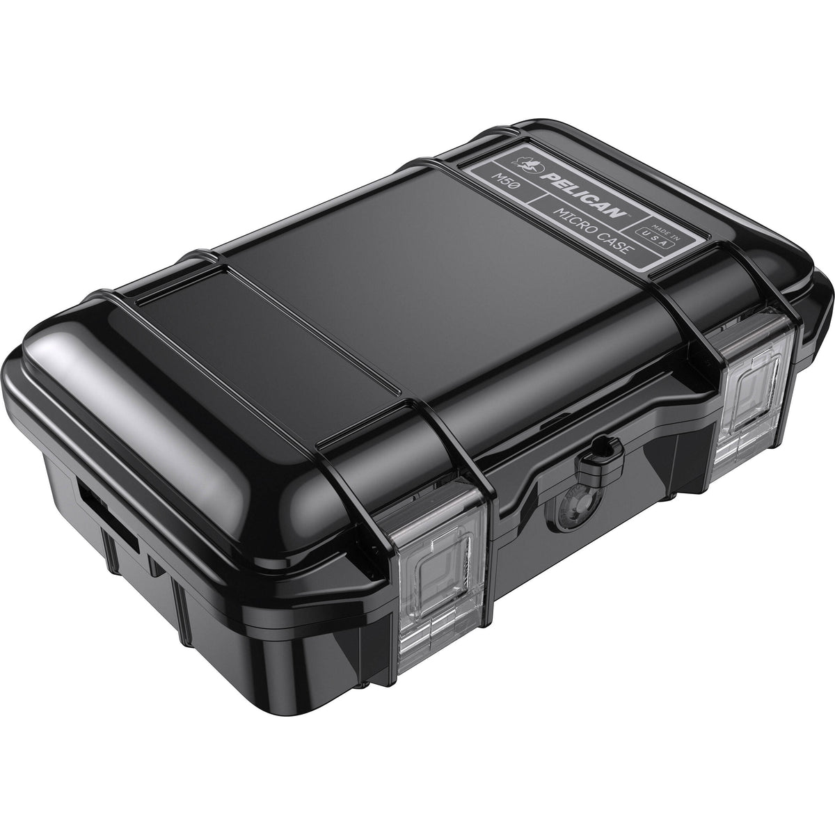 Estuche Rígido Pelican M50 Waterproof Hard Micro (Negro) - vista frontal