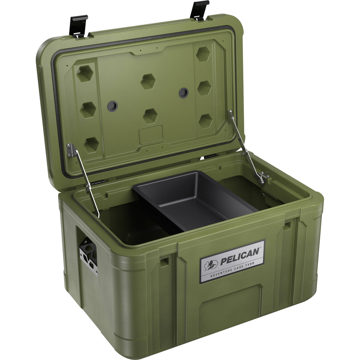 Estuche Rígido Pelican TX80 Adventure (OD Verde, 55.2L) - vista frontal