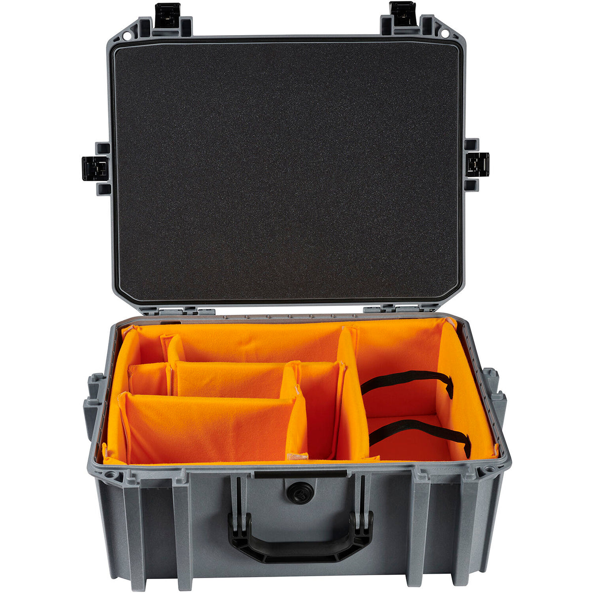 Estuche Rígido Pelican Vault 550 con divisores acolchados (Gris, 37L) - vista frontal