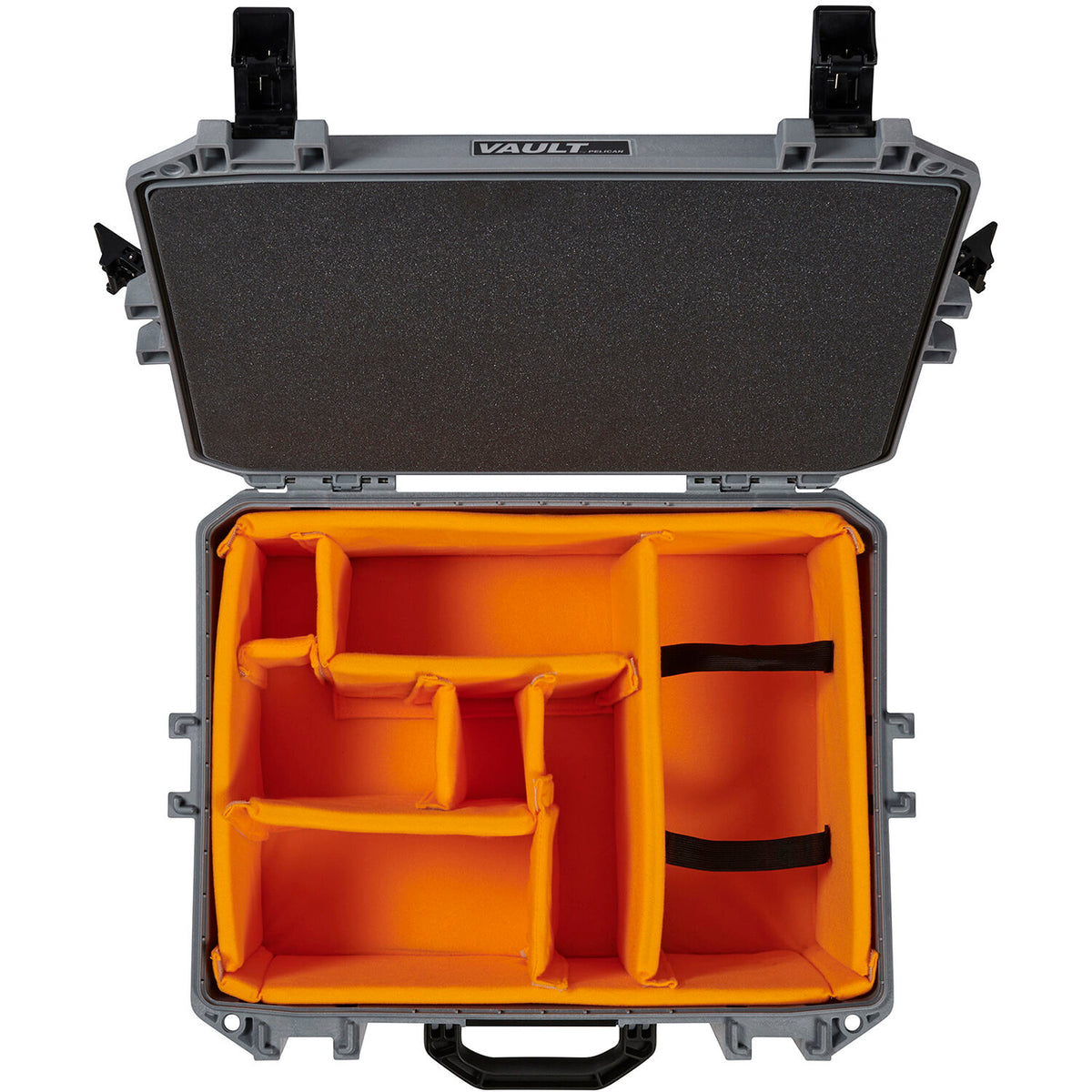 Estuche Rígido Pelican Vault 550 con divisores acolchados (Gris, 37L) - vista trasera