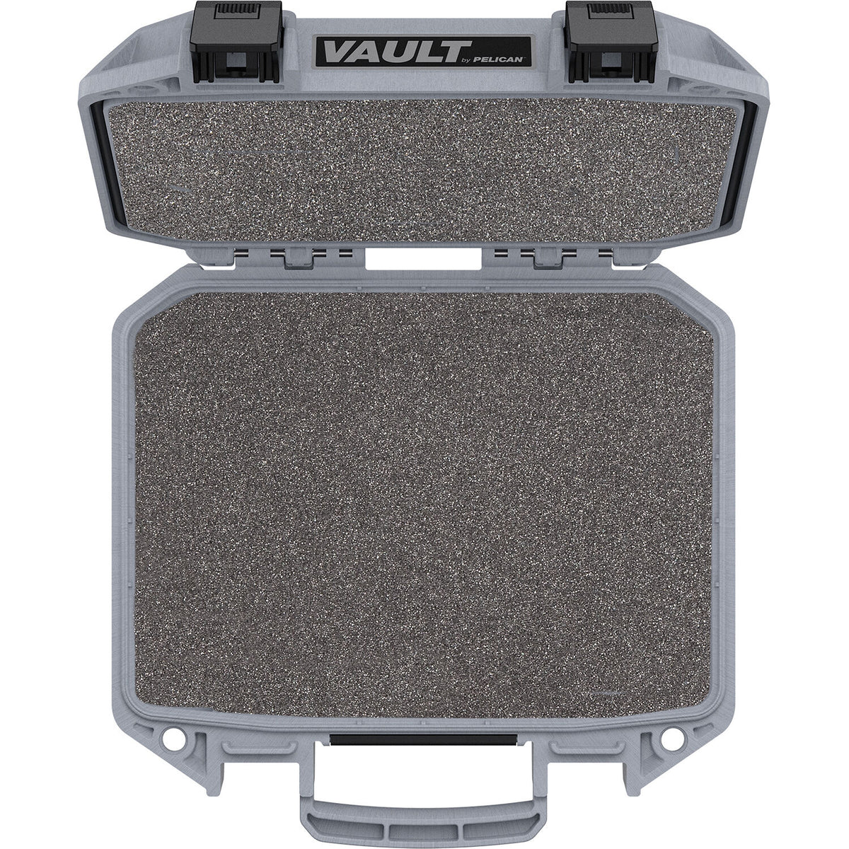 Estuche Rígido Pelican Vault V100C con inserto de espuma (Gris Ghost, 6.5L) - vista frontal