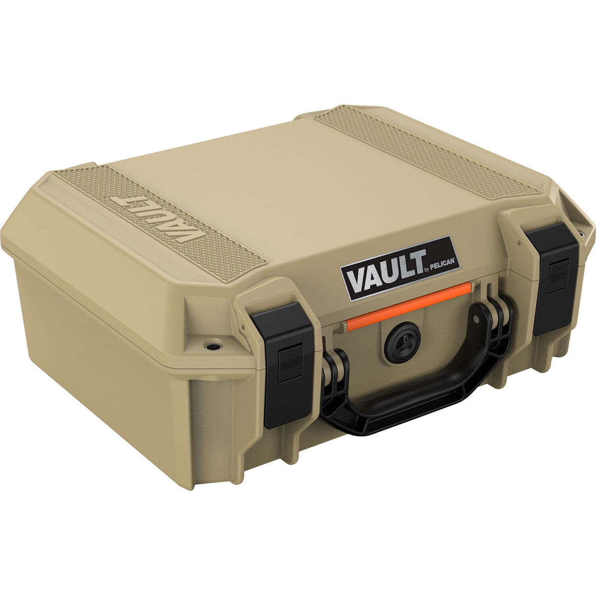 Estuche Rígido Pelican Vault V200 Mediano con espuma (Beige) - vista lateral