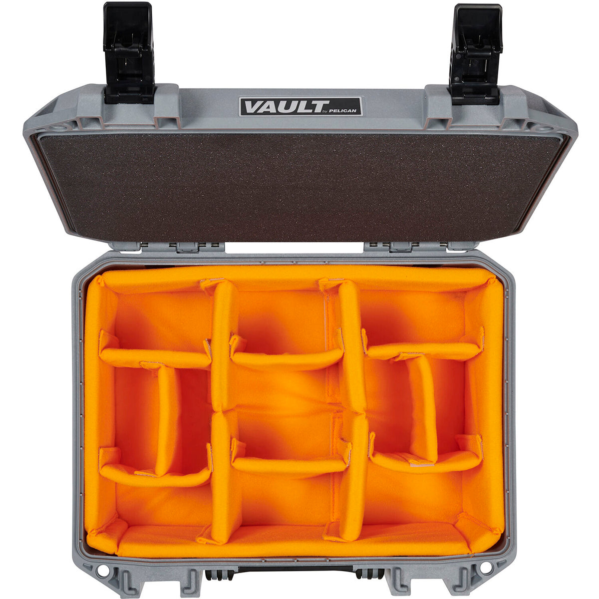 Estuche Rígido Pelican Vault V300 con divisores acolchados (Gris, 18.7L) - vista trasera