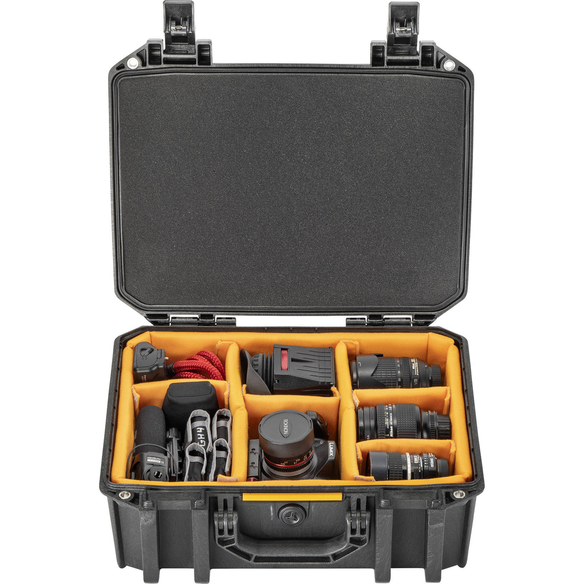 Estuche Rígido Pelican Vault V300 con divisores acolchados (Negro, 18.7L) - vista lateral