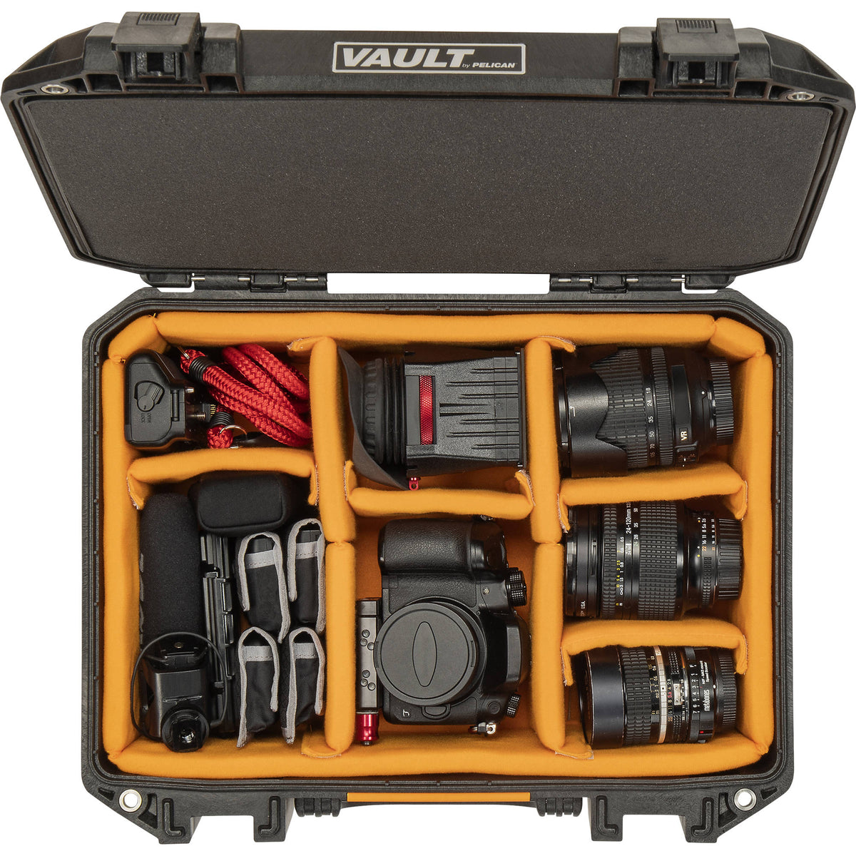 Estuche Rígido Pelican Vault V300 con divisores acolchados (Negro, 18.7L) - detalle