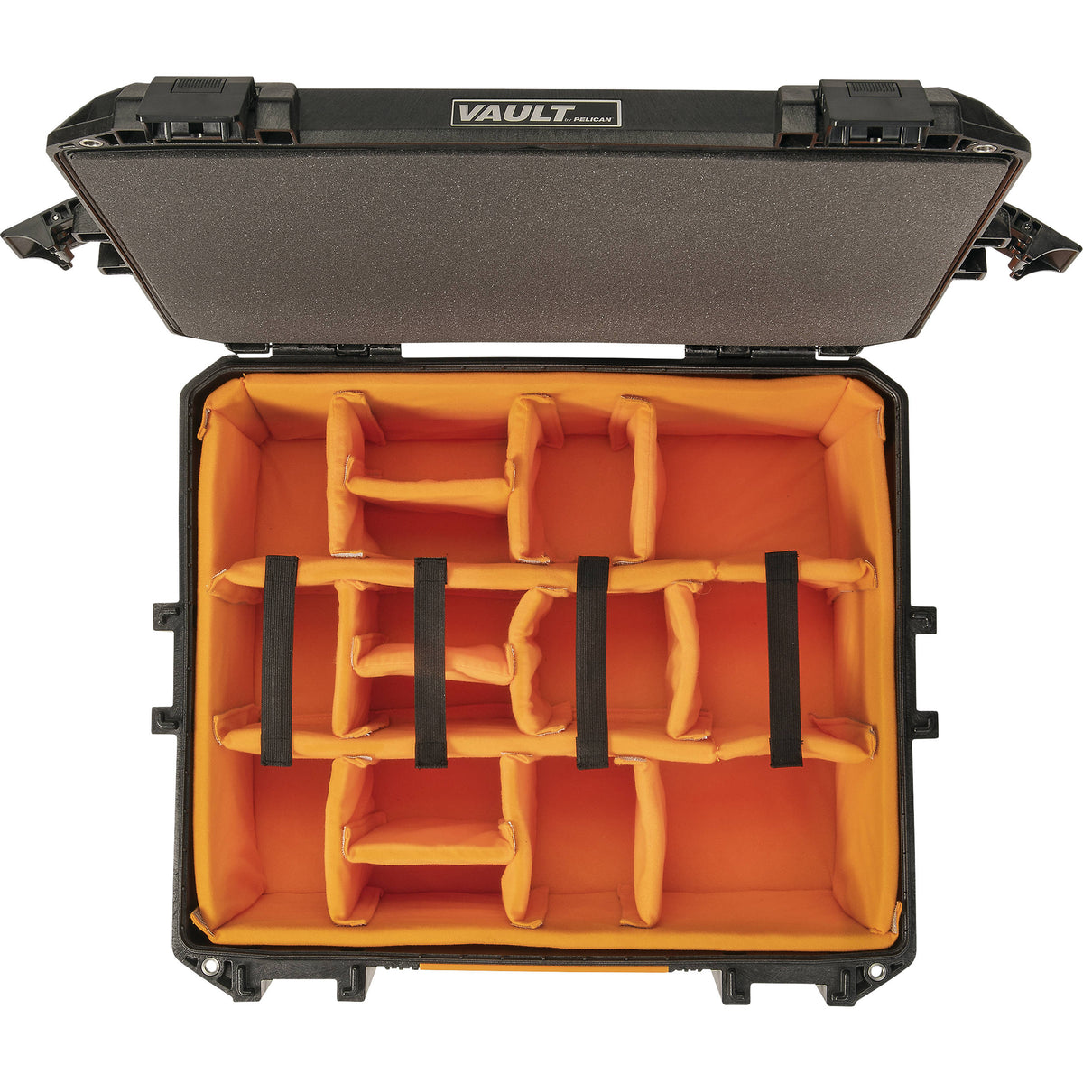 Estuche Rígido Pelican Vault V600 con divisores acolchados (Negro, 55.5L) - vista trasera