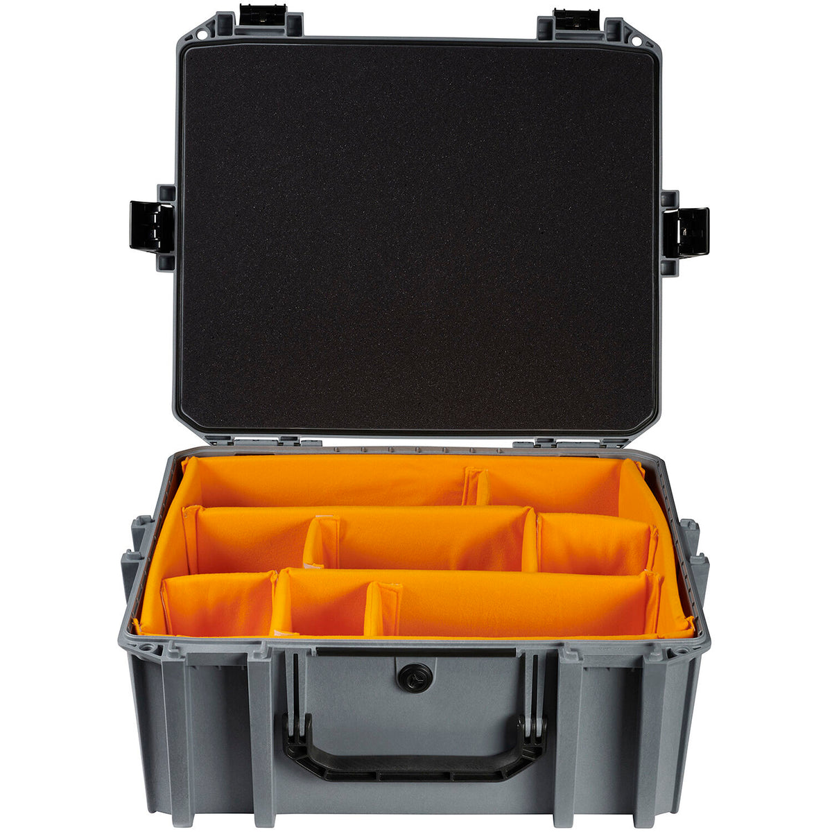 Estuche Rígido Pelican Vault V600WD con divisores acolchados (Gris, 55.5L) - vista frontal