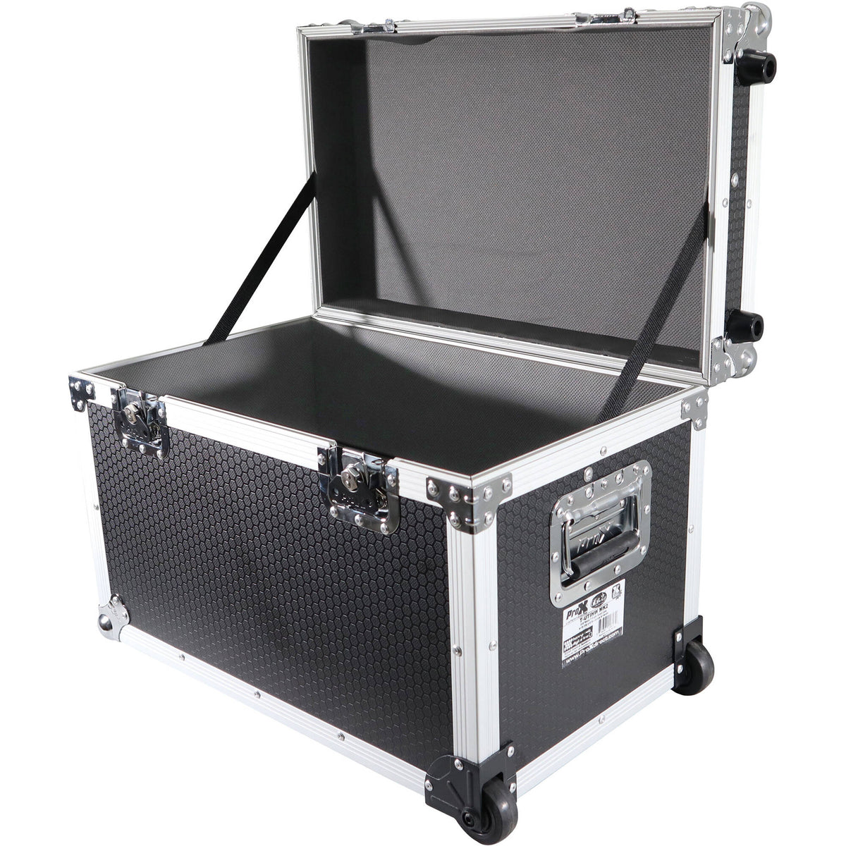 Estuche Rígido ProX Roll-Away utilitario con Retractable Handle y Low-Profile Recessed Wheels (Negro) - vista lateral