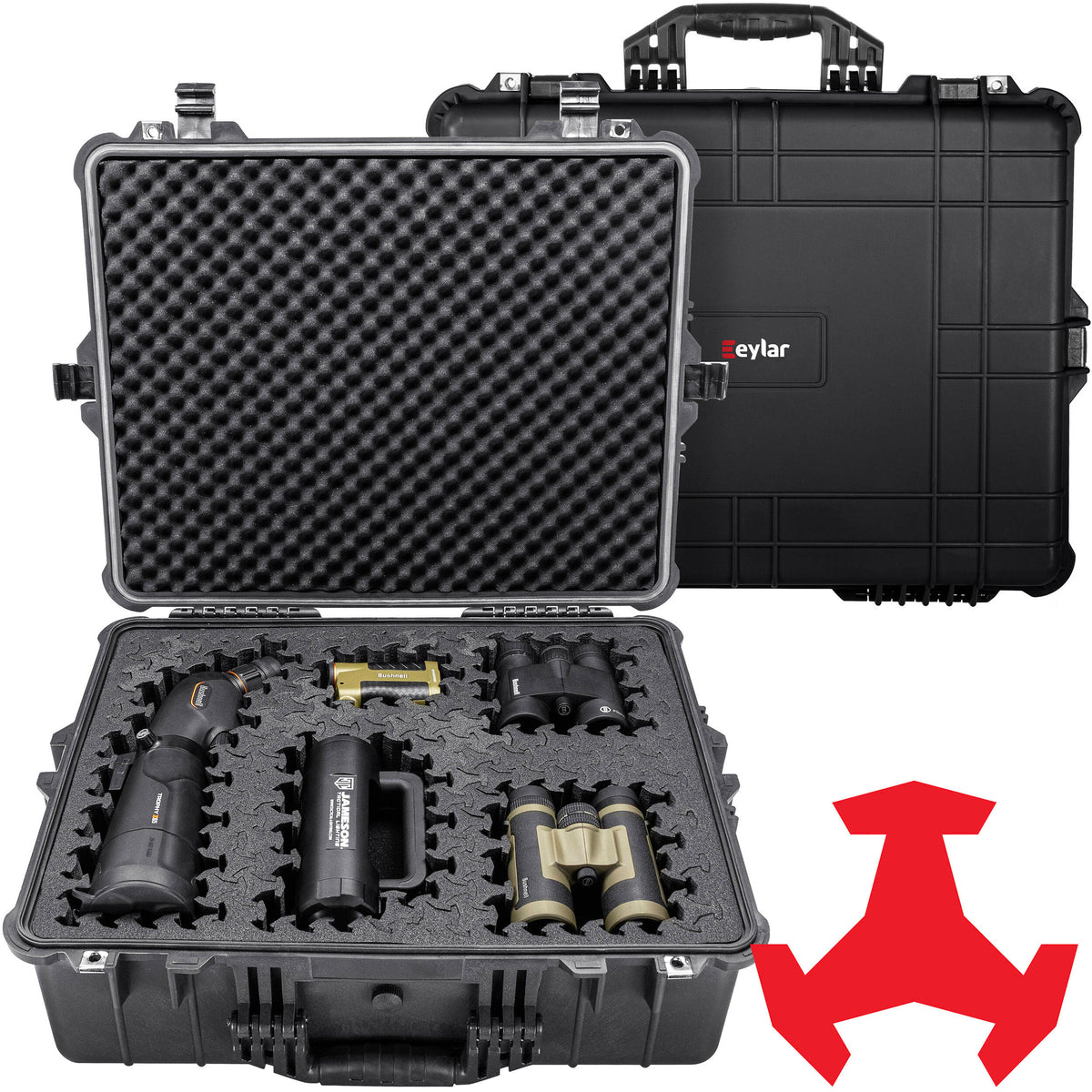 Estuche Rígido RAGAR Eylar con inserto de espuma (Negro, 24") - vista frontal