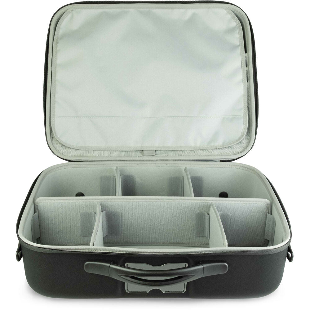 Estuche Rígido Shell-Case Hybrid 350 liviano utilitario con Pouch y divisores (Negro) - vista frontal