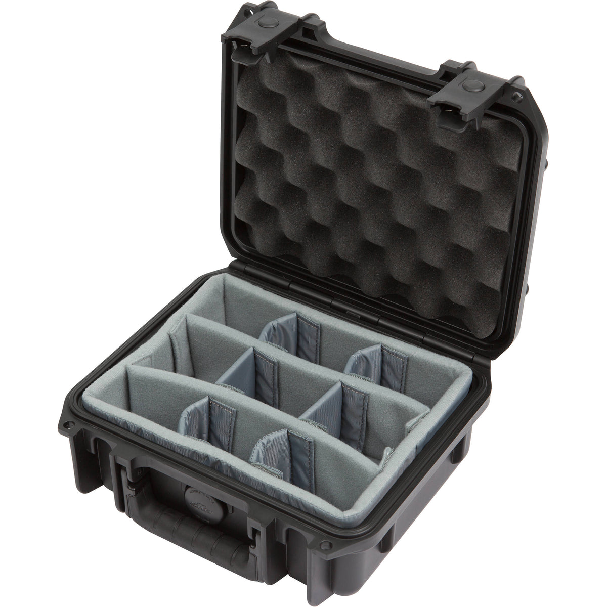 Estuche Rígido SKB 3I-0907-4-DT Chico Mil-Std 4" Deep con Think Tank Designed divisores (Negro) - vista trasera