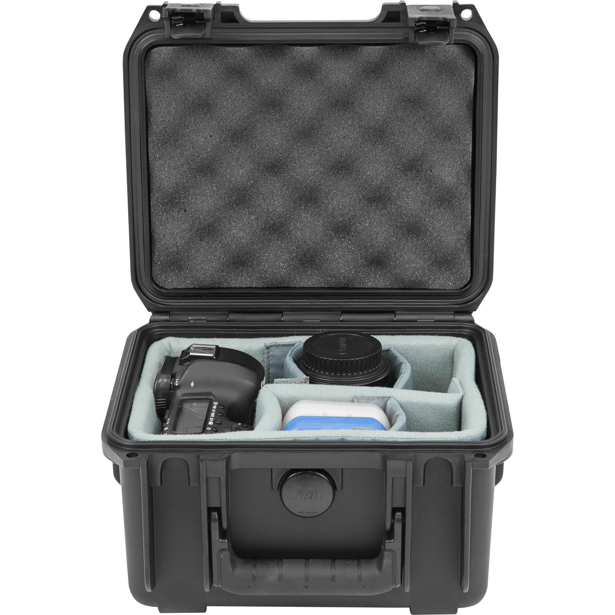 Estuche Rígido SKB iSeries 0907-6 con Think Tank Photo divisores y tapa con espuma (Negro) - vista lateral