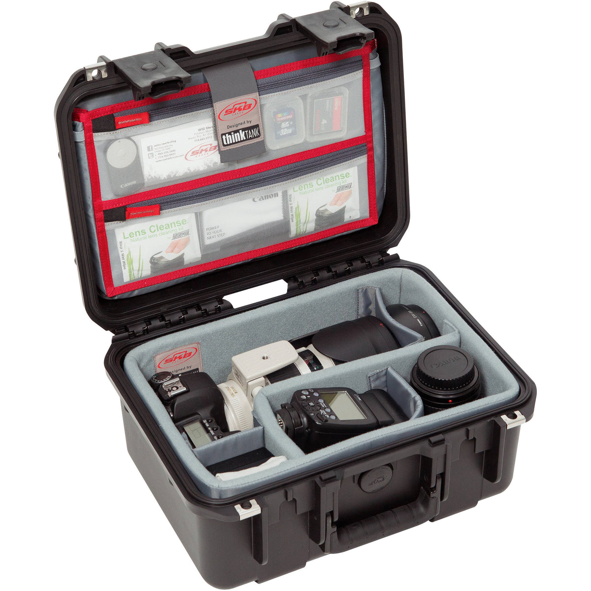 Estuche Rígido SKB iSeries 1309-6 con Think Tank Photo divisores & organizador en la tapa (Negro) - vista principal