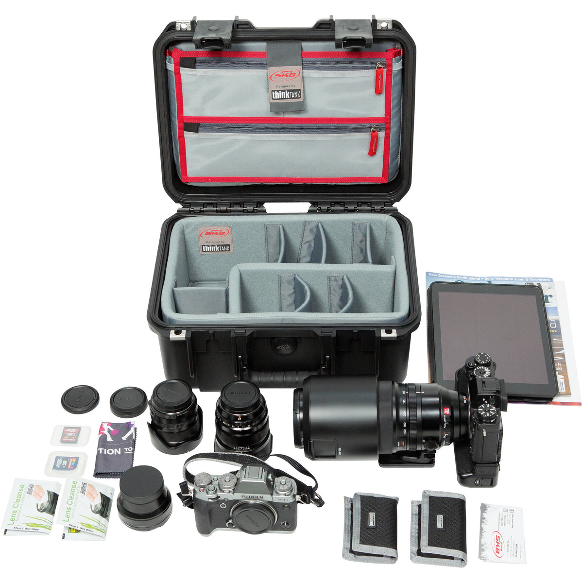 Estuche Rígido SKB iSeries 1309-6 con Think Tank Photo divisores & organizador en la tapa (Negro) - detalle