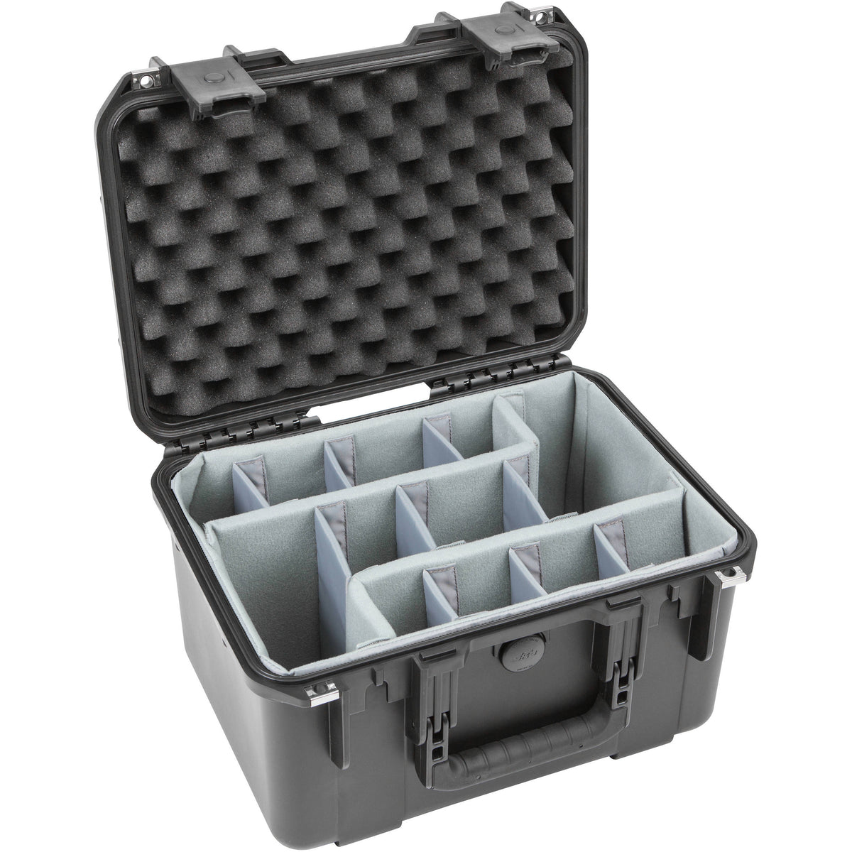 Estuche Rígido SKB iSeries 1510-9 Waterproof utilitario con espuma divisores (Negro) - vista frontal