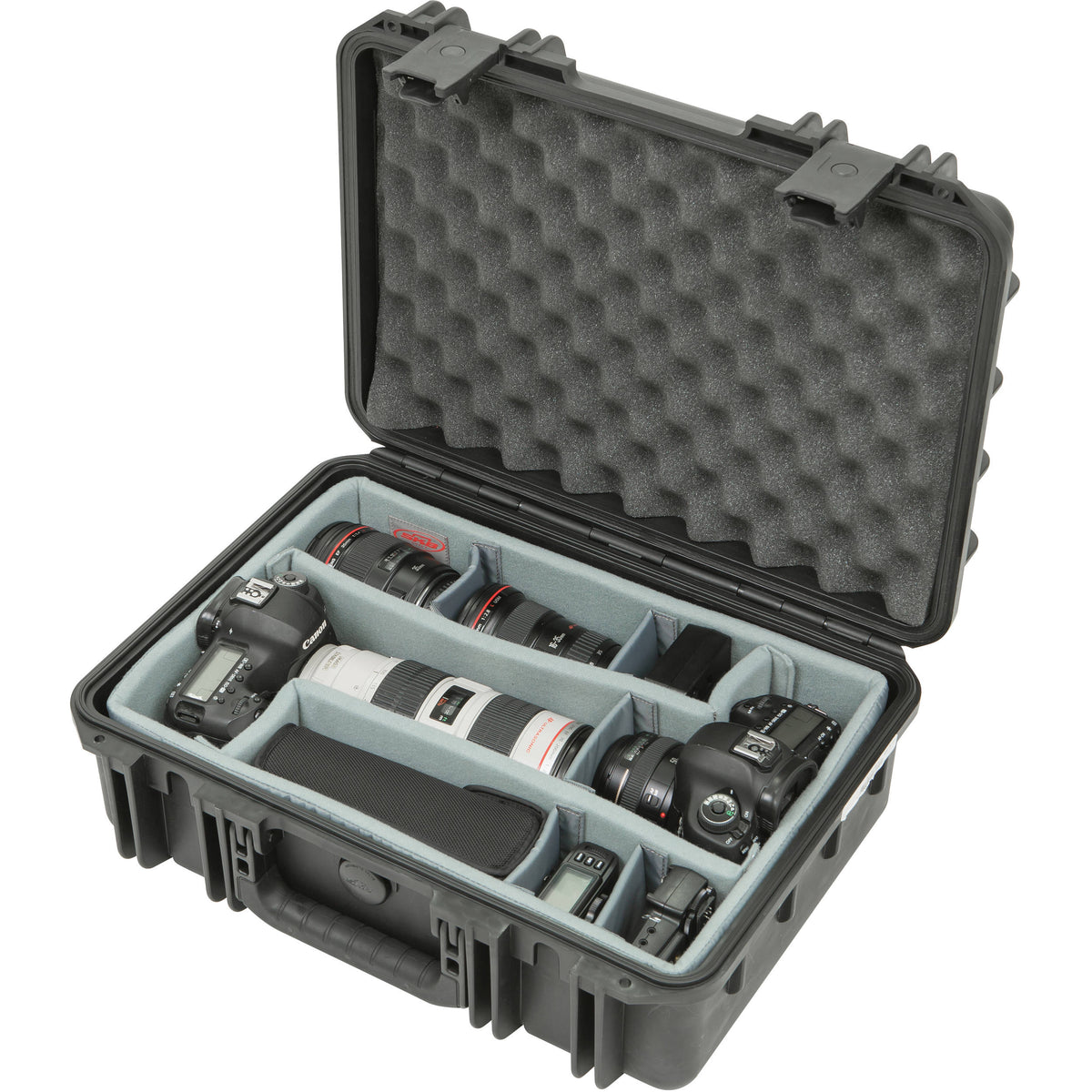 Estuche Rígido SKB iSeries 1711-6 con Think Tank Photo divisores y tapa con espuma (Negro) - contenido de la caja