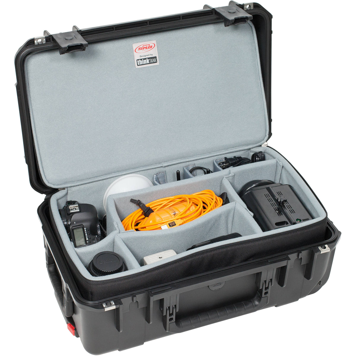Estuche Rígido SKB iSeries 2011-7 con Think Tank Removable Zippered divisores Interior (Negro) - vista frontal