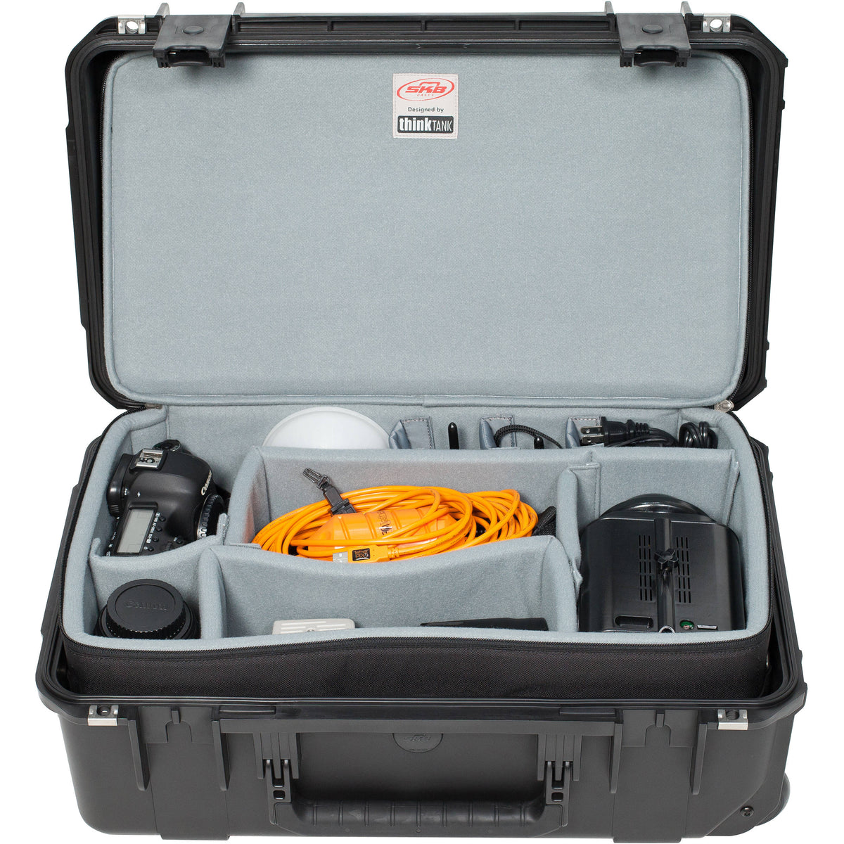 Estuche Rígido SKB iSeries 2011-7 con Think Tank Removable Zippered divisores Interior (Negro) - vista trasera