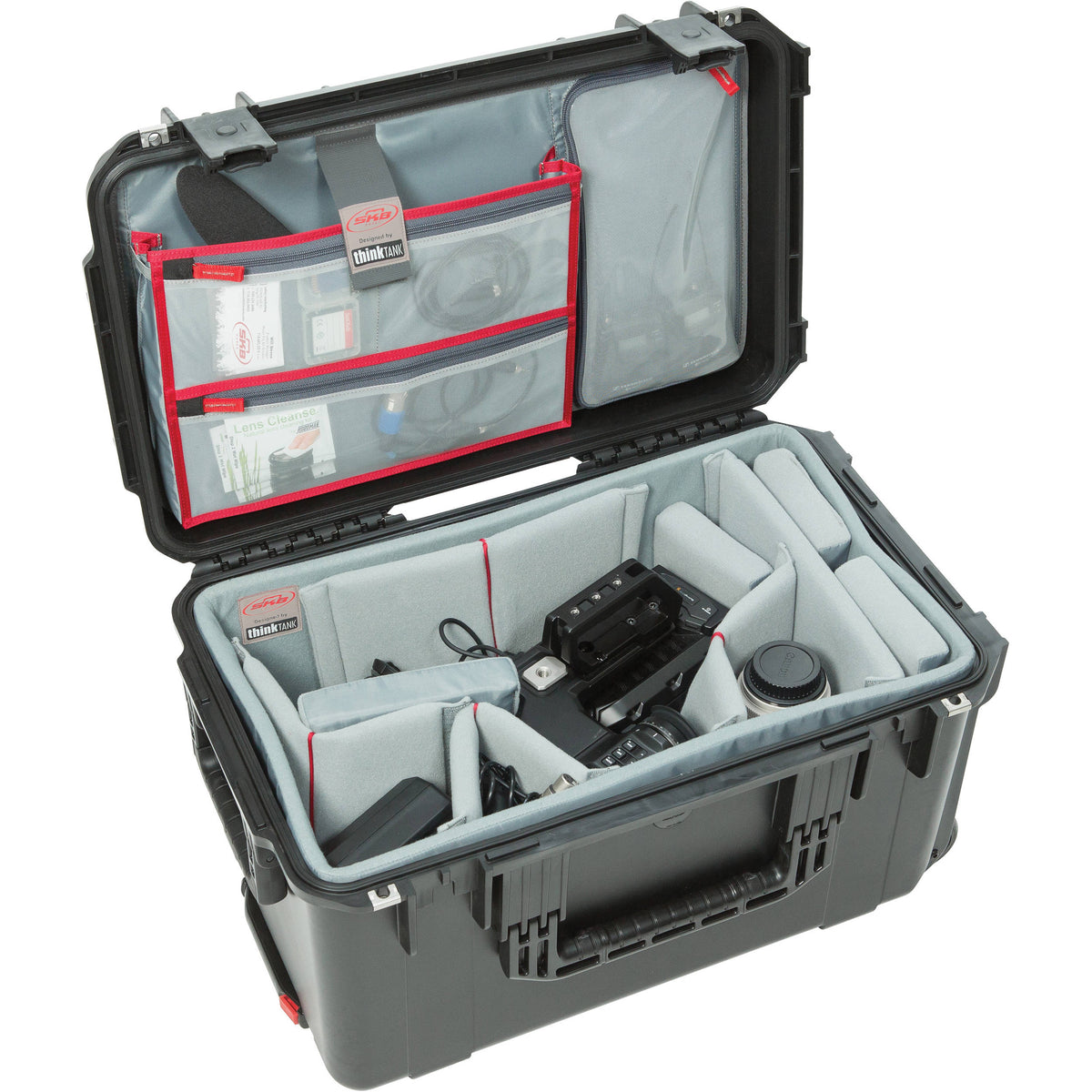 Estuche Rígido SKB iSeries 2213-12 con Think Tank Video divisores & organizador en la tapa (Negro) - detalle