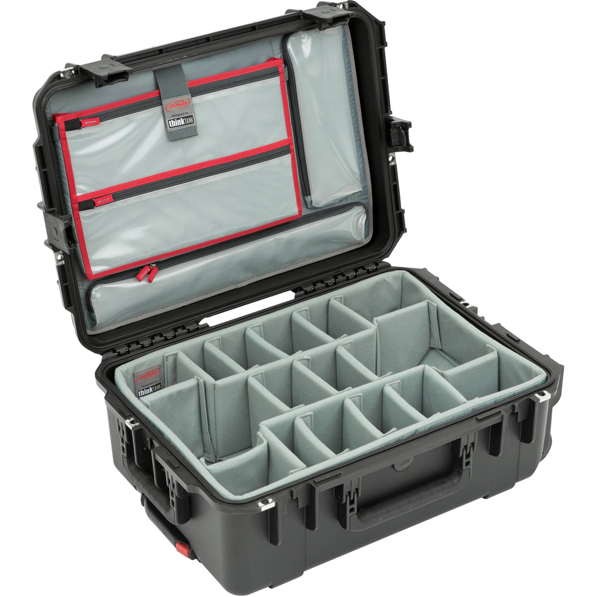 Estuche Rígido SKB iSeries 2215-8 Waterproof utilitario con Wheels, Think Tank Photo divisores, y organizador en la tapa (Neg