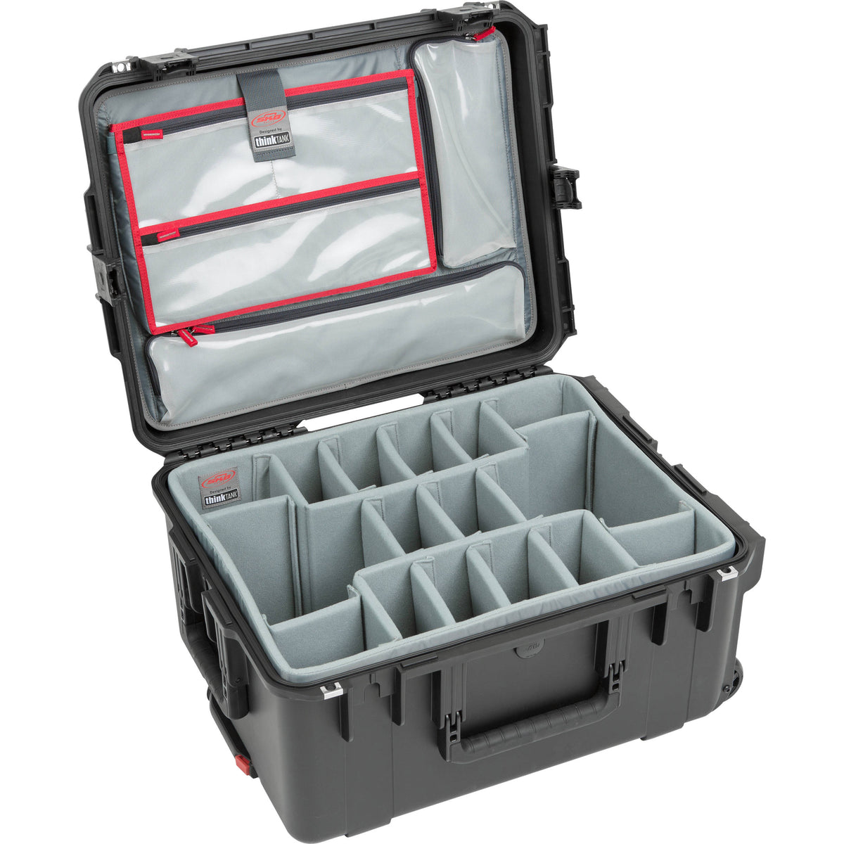 Estuche Rígido SKB iSeries 2217-10 con Think Tank Photo divisores & organizador de tapa (Negro) - vista trasera