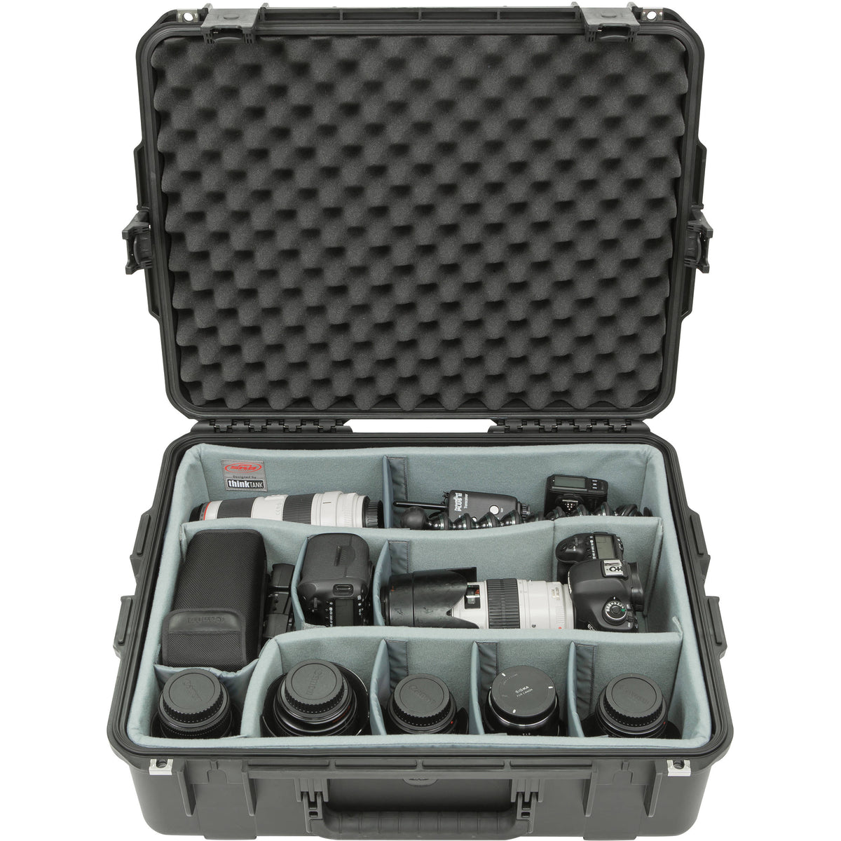 Estuche Rígido SKB iSeries 2217-8 con Think Tank Photo divisores & Lid espuma (Negro) - puertos y conexiones