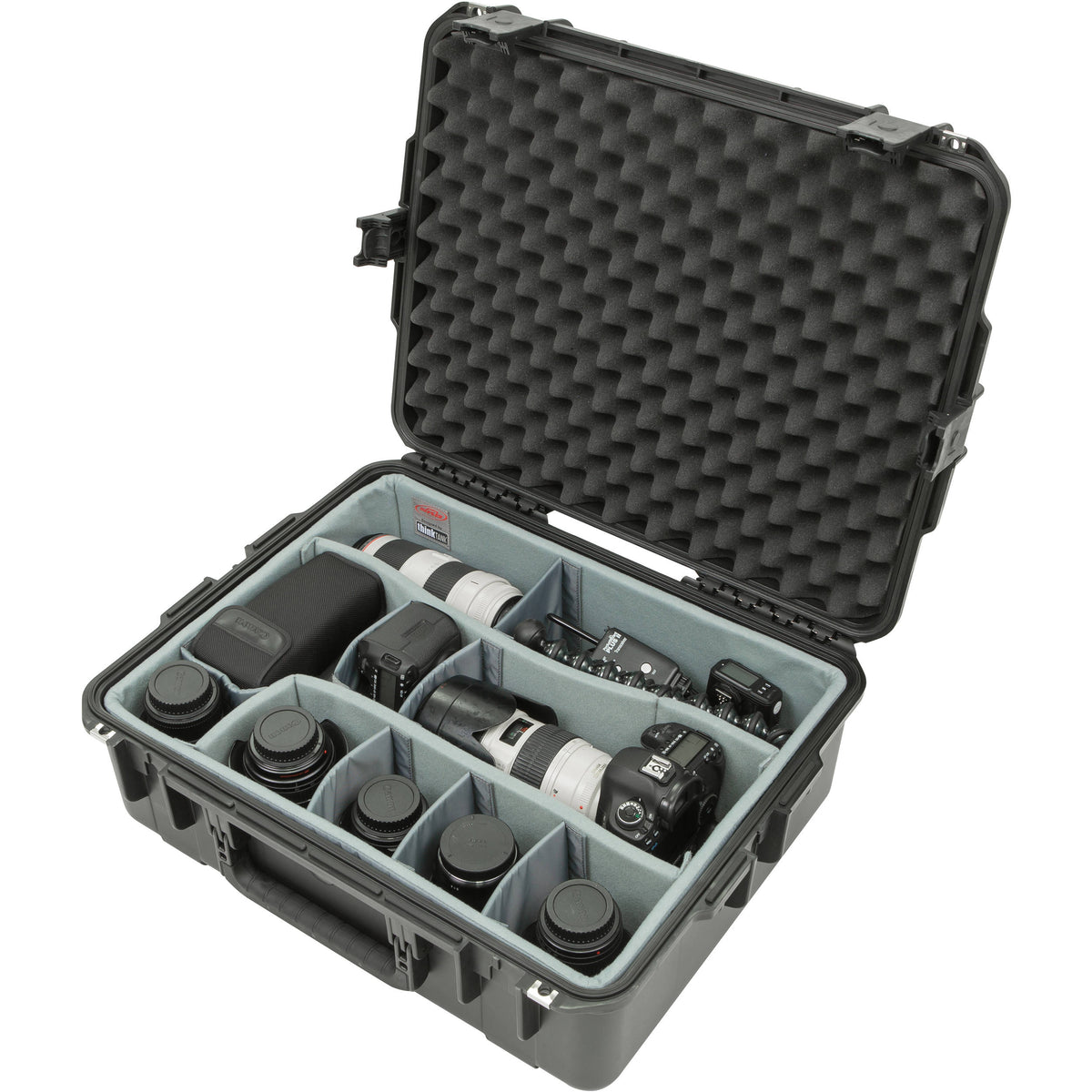 Estuche Rígido SKB iSeries 2217-8 con Think Tank Photo divisores & Lid espuma (Negro) - contenido de la caja
