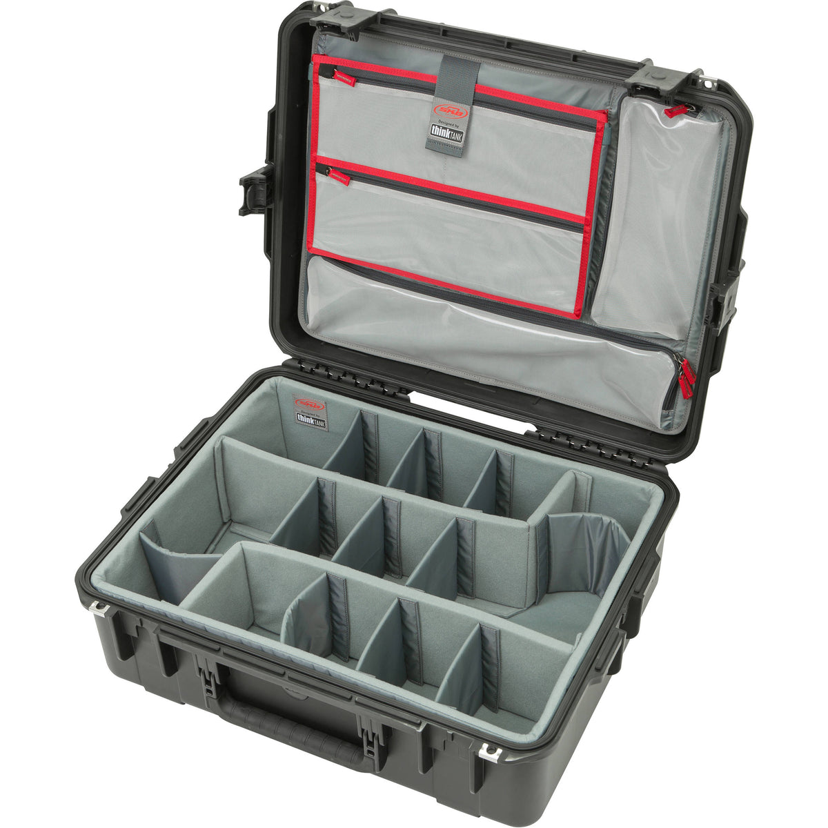 Estuche Rígido SKB iSeries 2217-8 con Think Tank Photo divisores & organizador en la tapa (Negro) - detalle