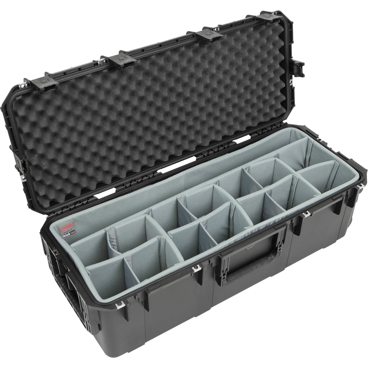Estuche Rígido SKB iSeries 3613-12 con Think Tank Lighting/Stand divisores & Lid espuma (Negro) - vista frontal
