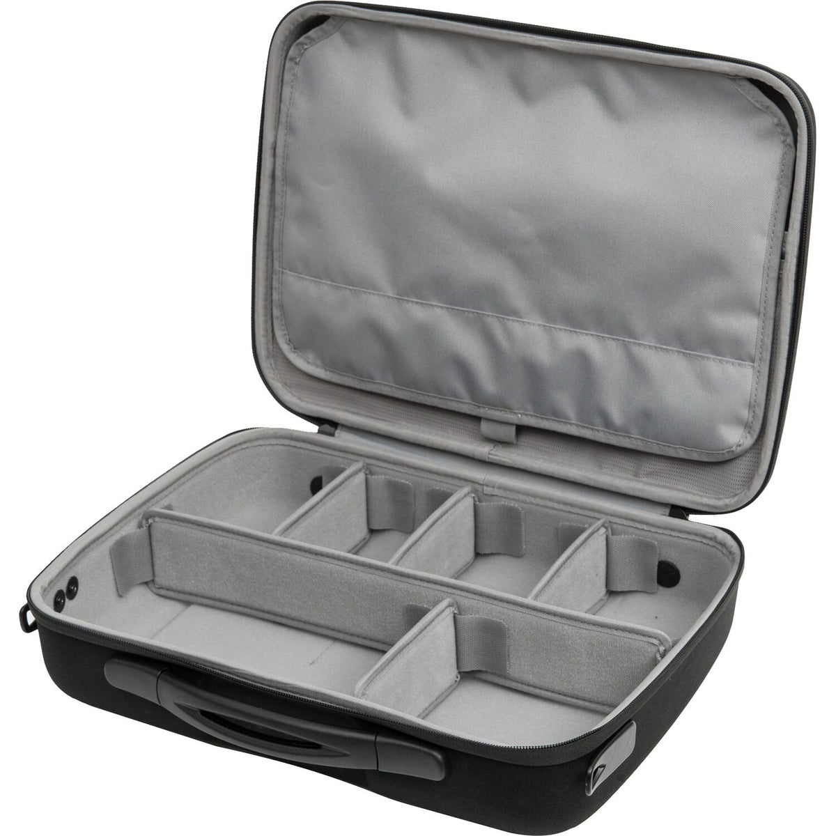 Estuche Shell-Case Hybrid 335 semirrígido liviano utilitario con con Pouch & juego de divisores (Negro) - vista trasera