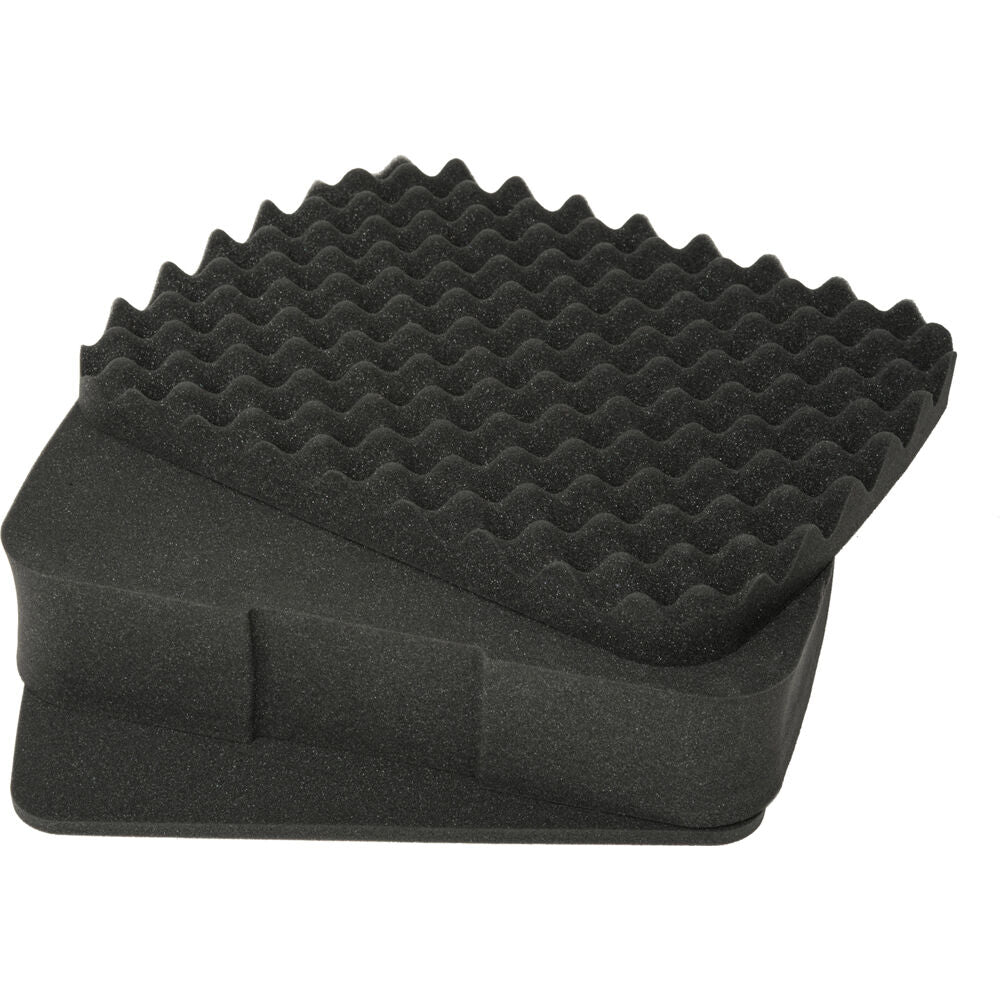 Estuche Shell-Case Hybrid 340 semirrígido liviano utilitario con espuma (Negro) - vista lateral