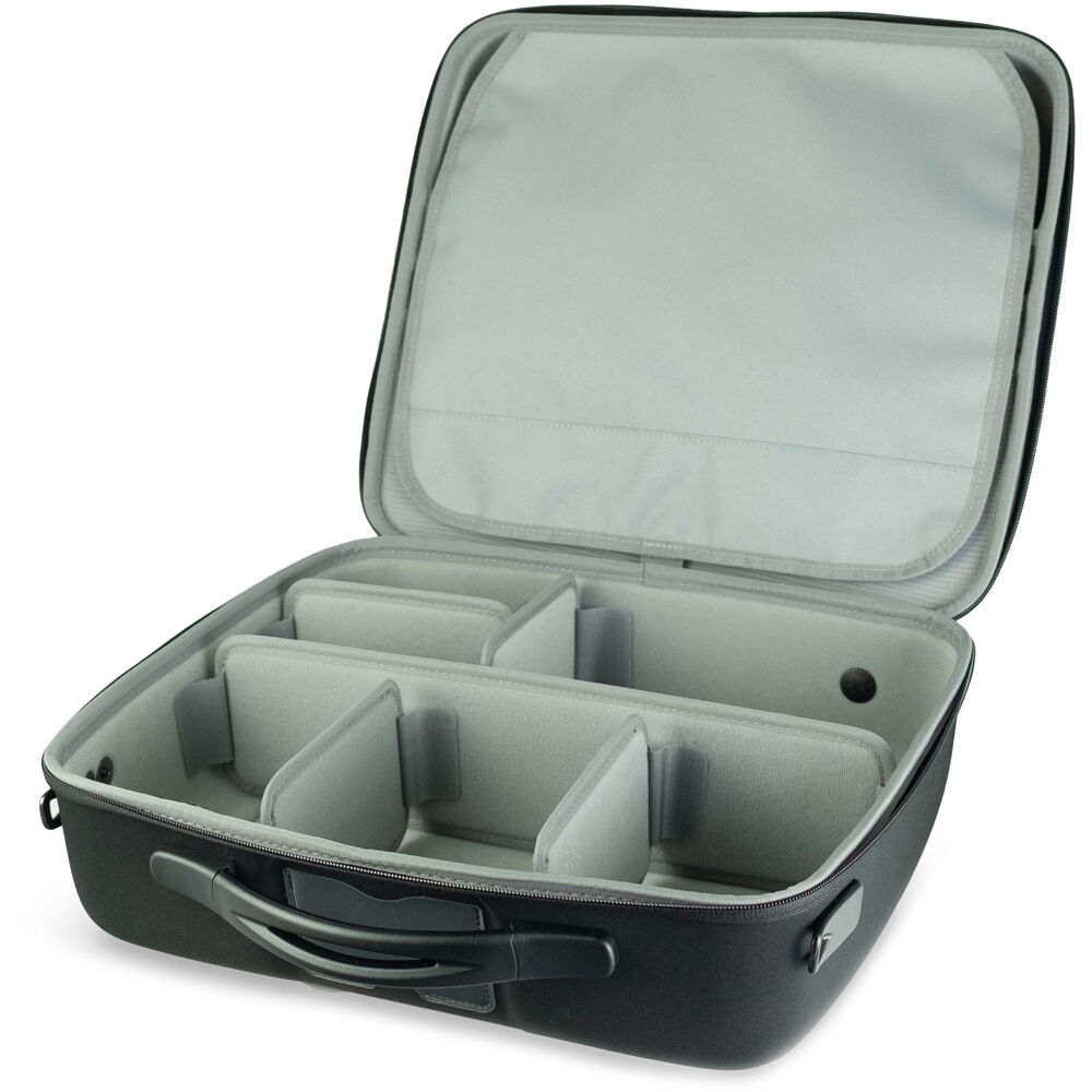 Estuche Shell-Case Hybrid 340 semirrígido liviano utilitario con Pouch & juego de divisores (Negro) - vista trasera