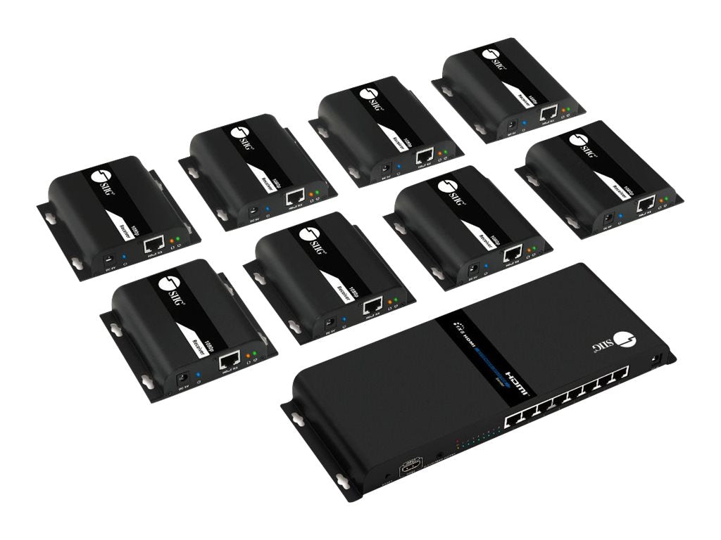 Extensor AV SIIG 1x8 1080p HDMI Splitter HDbitT over IP Extender Kit - vista 2