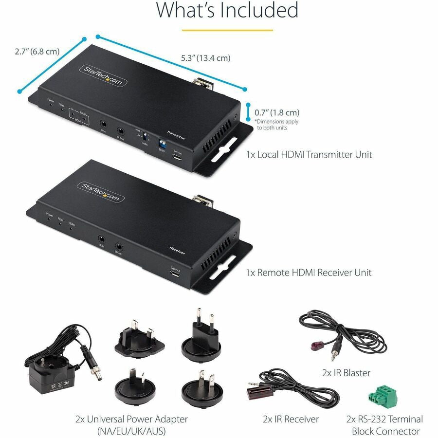 Extensor AV StarTech.com StarTech 4K HDMI over Fiber Extender Kit - vista 6