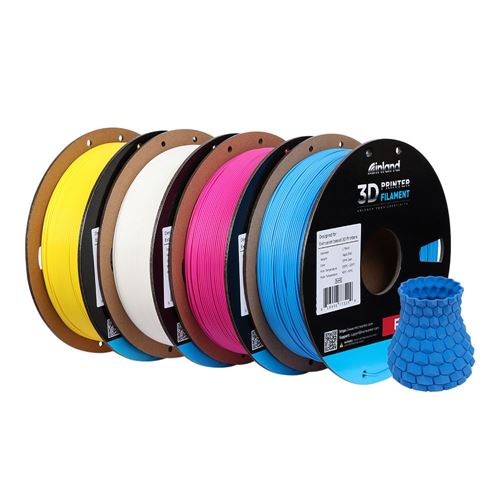 Filamento 3D Inland PLA+ 1.75mm Cian, Magenta, Amarillo y Negro 4.0 kg (pack de 4) — vista frontal