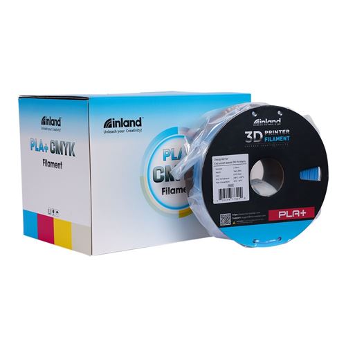 Filamento 3D Inland PLA+ 1.75mm Cian, Magenta, Amarillo y Negro 4.0 kg (pack de 4) — detalle