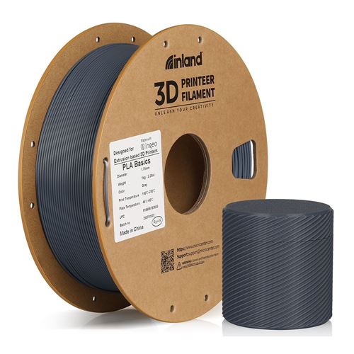 Filamento 3D Inland PLA 1.75mm Gris 1.0 kg