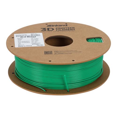 Filamento 3D Inland PLA 1.75mm Verde 1.0 kg — vista lateral