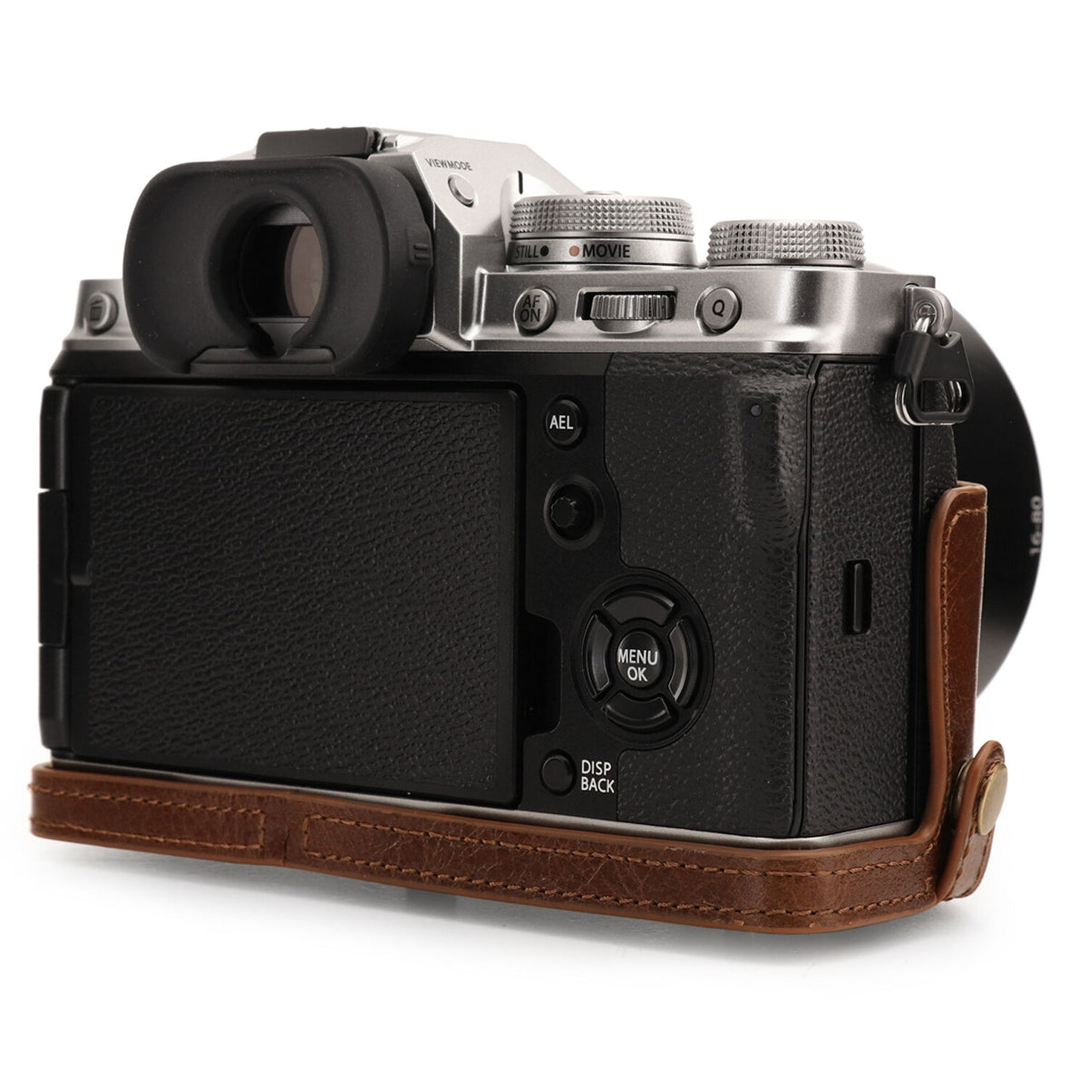 Funda a medida MegaGear Ever Ready Leather para FUJIFILM X-T4 con XF 16-80mm Lens (Brown) - detalle
