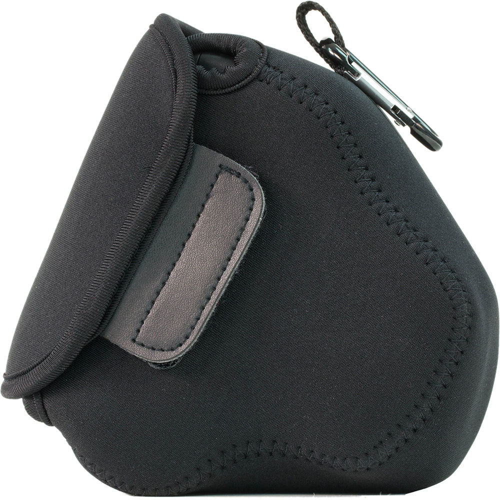Funda a medida MegaGear Ever Ready para Olympus PEN E-PL7 con 16-50mm Lens (Negro) - vista trasera