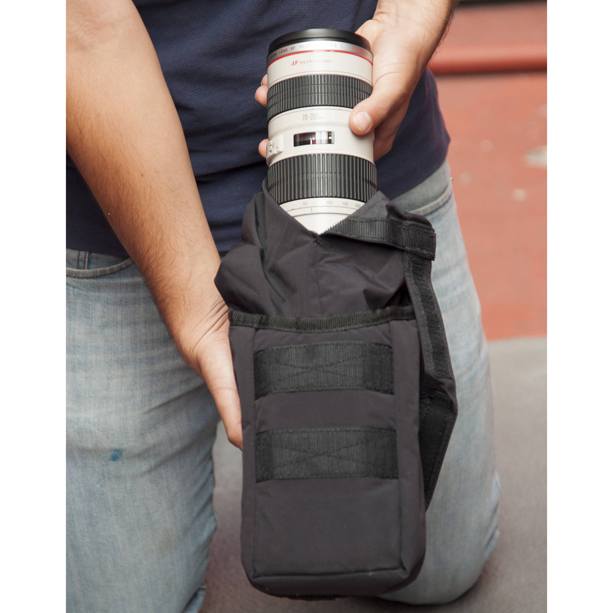 Funda para Lente Newswear Aqua (Grande, Negro) - vista lateral