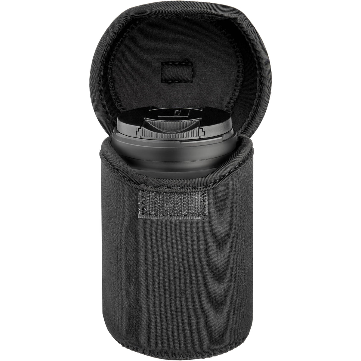 Funda para Lente Ruggard plegable neopreno (3.5 x 4.5", Negro) - vista trasera