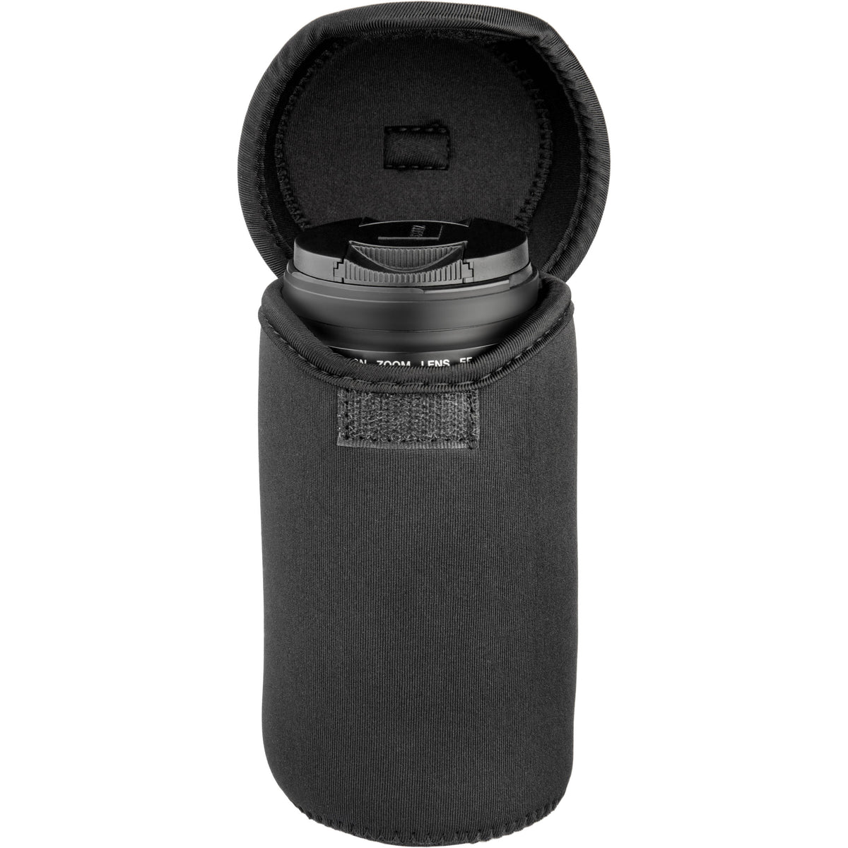 Funda para Lente Ruggard plegable neopreno (3.5 x 6", Negro) - vista trasera
