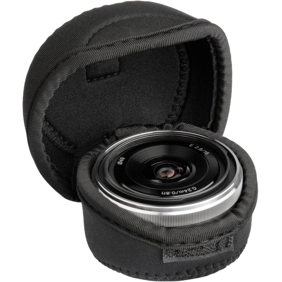 Funda para Lente Ruggard plegable neopreno (3 x 1.5", Negro) - vista trasera