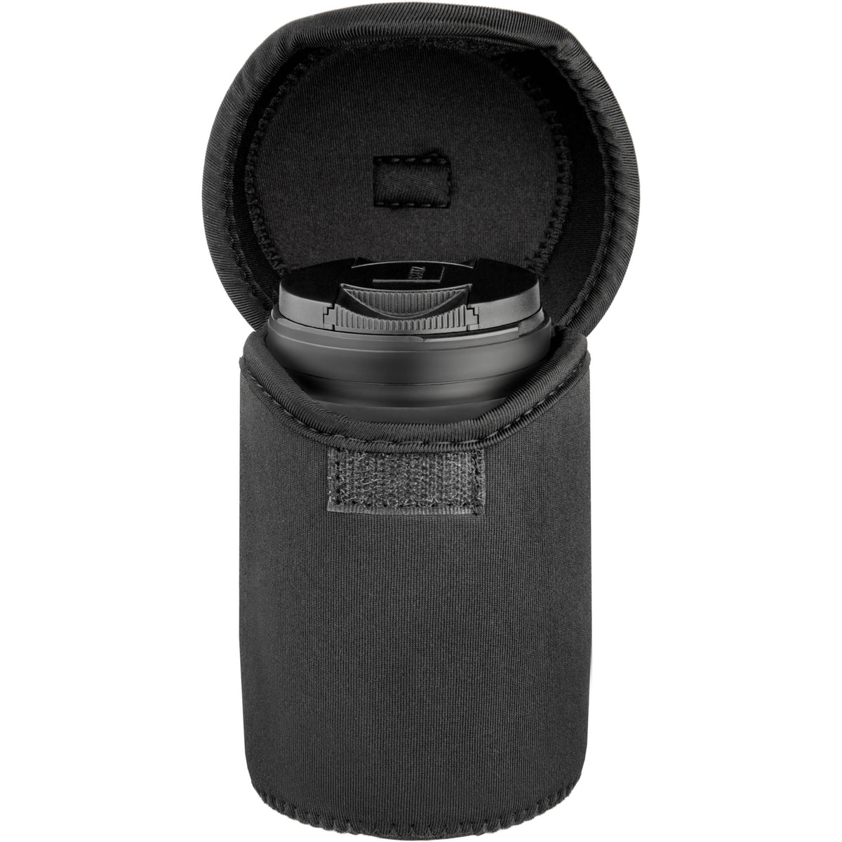 Funda para Lente Ruggard plegable neopreno (3 x 4.5", Negro) - vista trasera