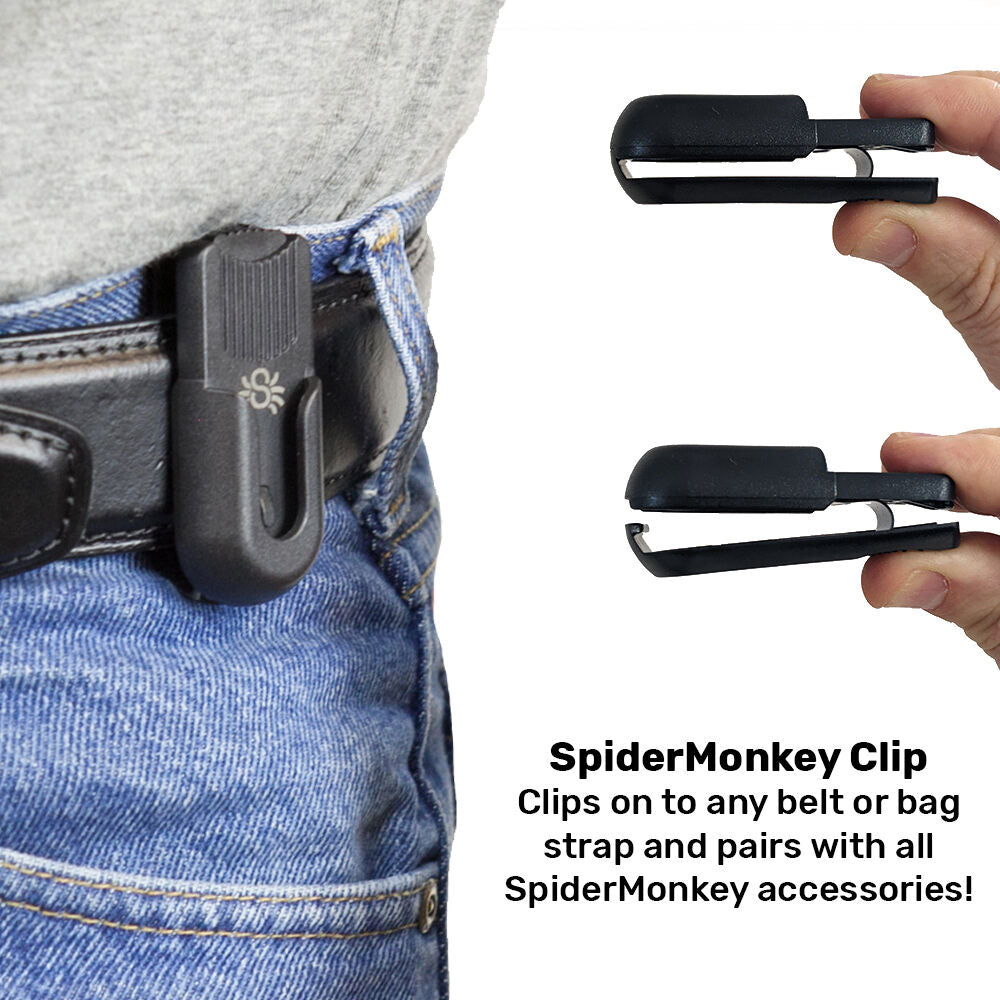 Funda para Lente Spider Camera Holster Spider Monkey Water Bottle Holder (Negro) - en uso
