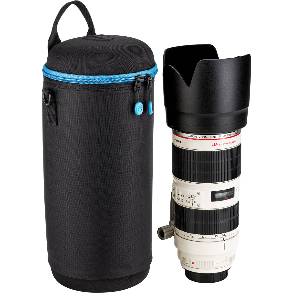 Funda para Lente Tenba blanda Molded EVA Capsule con Extra Padding (Negro, 12 x 5") - vista lateral